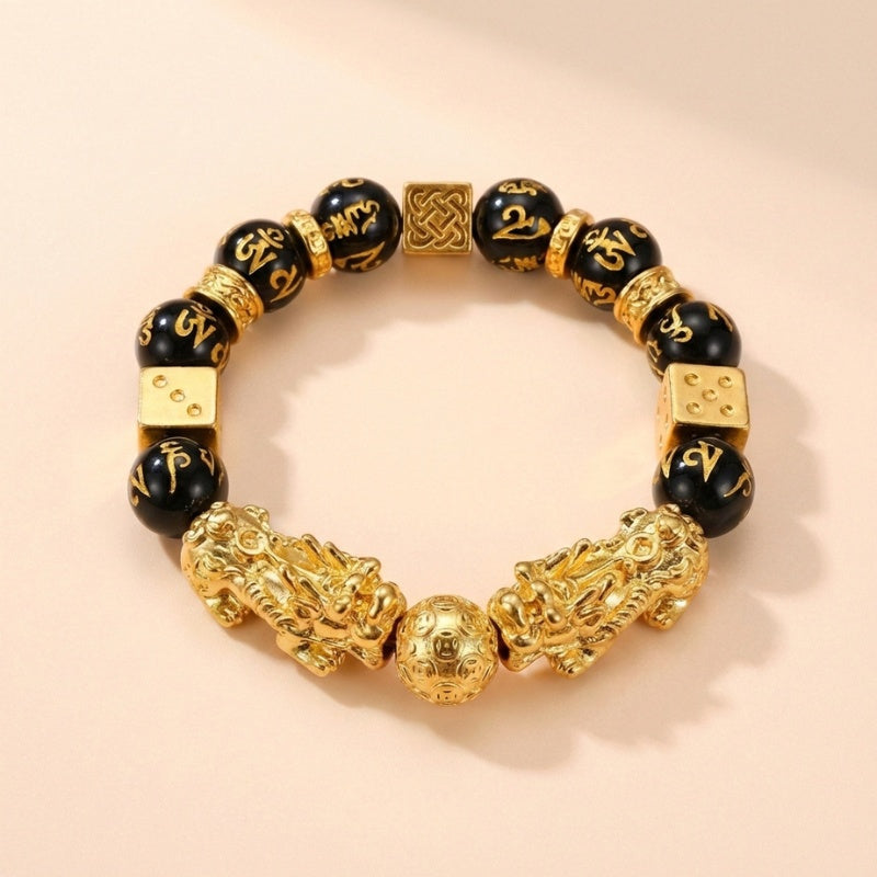 Double Pixiu Bracelet – Feng Shui Wealth & Protection Charm Jewelry