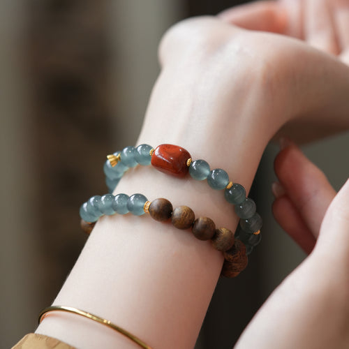 Five Elements "Water" Flow & Wealth Bracelet · Natural Feng Shui Wisdom Talisman