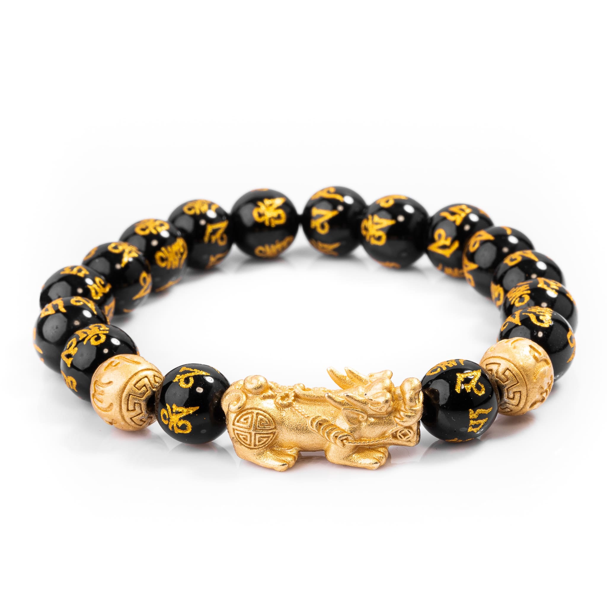 Feng Shui Pixiu Black Obsidian Wealth Bracelet – Attract Money, Luck & Protection