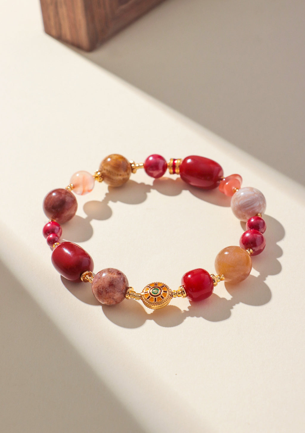 Dunhuang Colors Auspicious Gemstone Bead Bracelet
