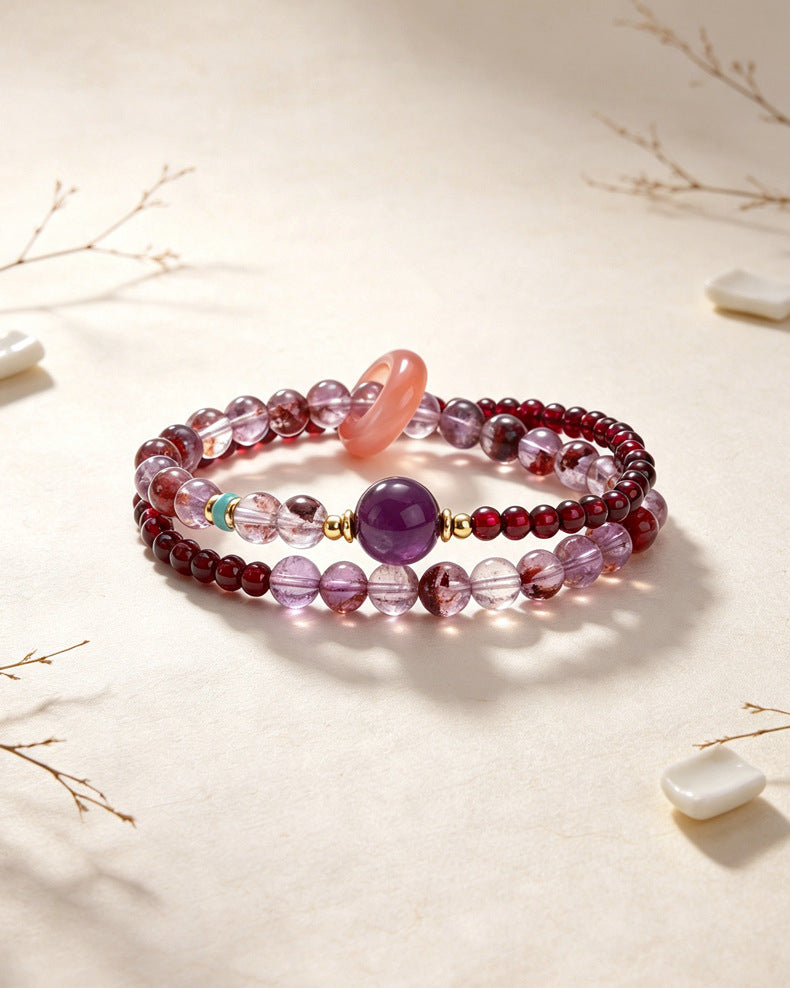 The Li Fire Talisman: Authentic Amethyst & Harmony Gemstone Bracelet