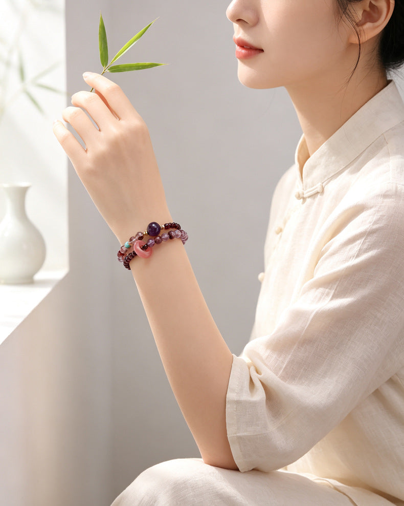 The Li Fire Talisman: Authentic Amethyst & Harmony Gemstone Bracelet