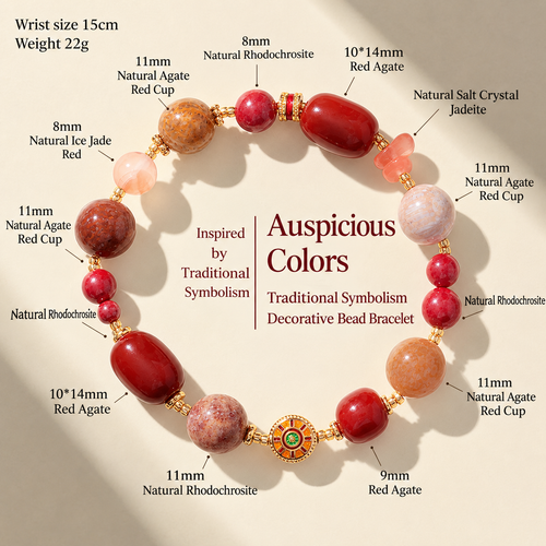Dunhuang Colors Auspicious Gemstone Bead Bracelet