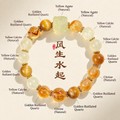 Rising Prosperity Golden Rutilated Quartz & Citrine Feng Shui Bracelet