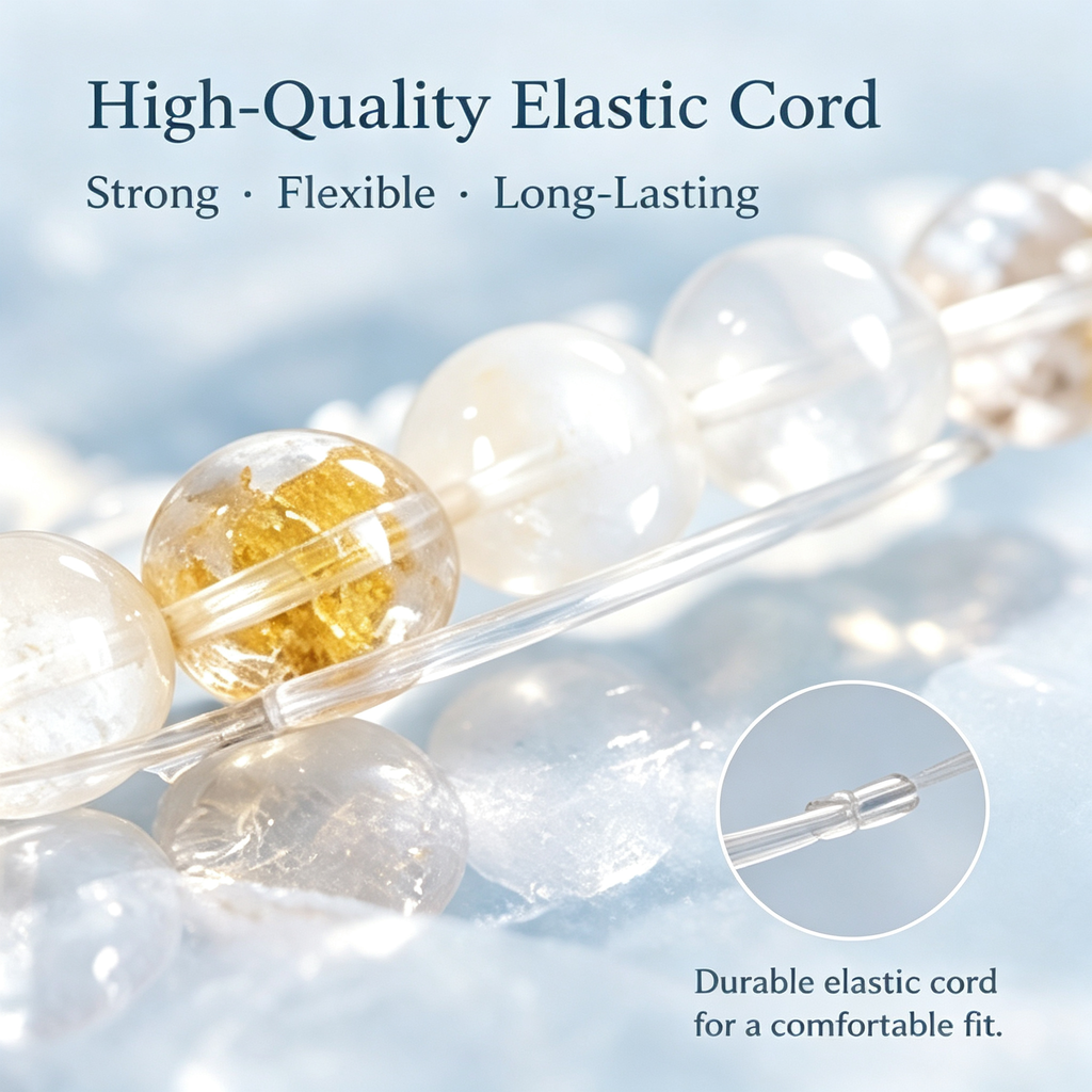 Five Elements Gold Crystal Wealth Bracelet | Natural Gemstone Feng Shui Jewelry