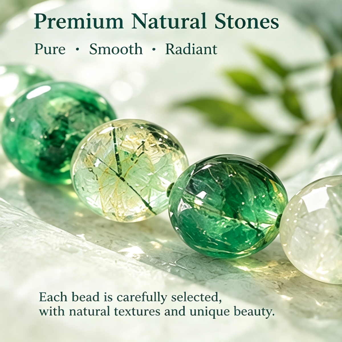 Five Elements Wood Crystal Wealth Bracelet | Natural Gemstone Feng Shui Jewelry