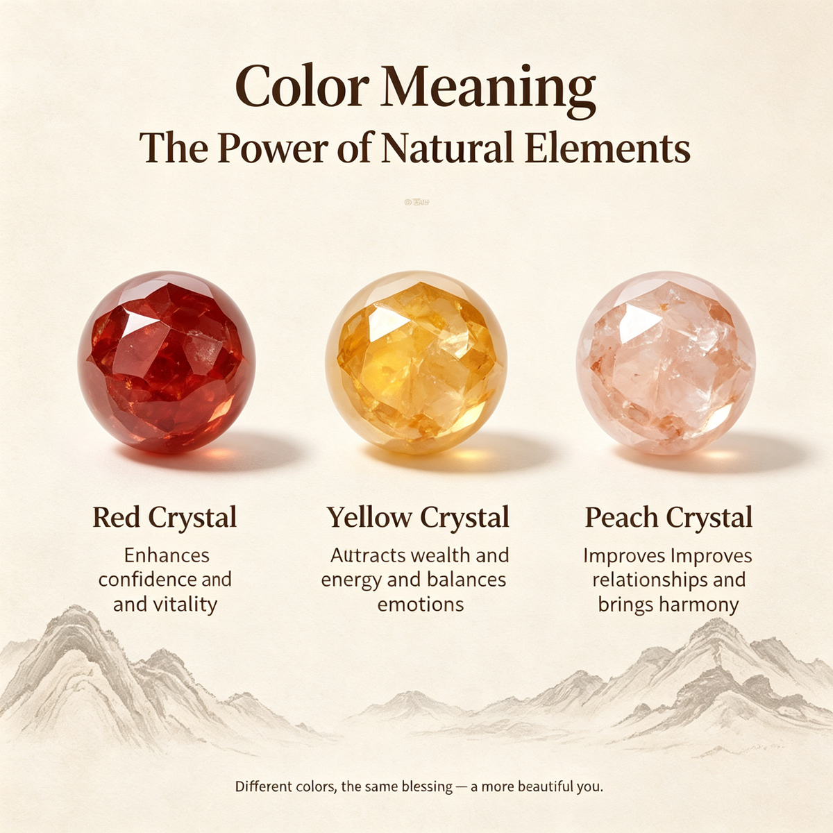 Natural Red & Yellow Faceted Crystal Bracelet
