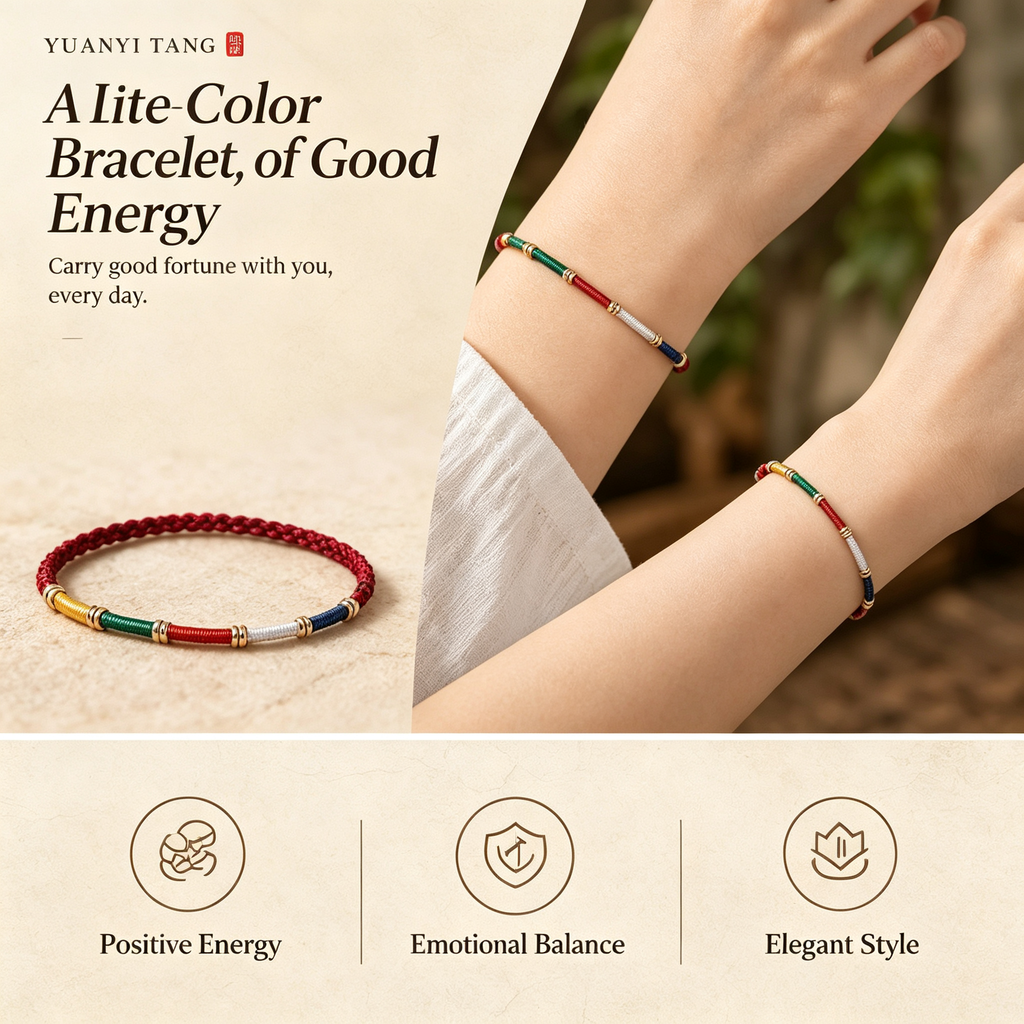 Five-Color Fortune String Bracelet – Protection, Blessings & Good Luck