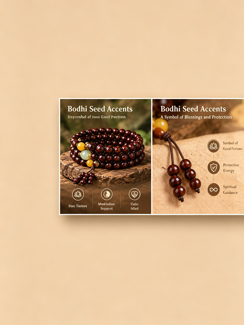108 Small Leaf Purple Sandalwood Prayer Beads Mala Bracelet