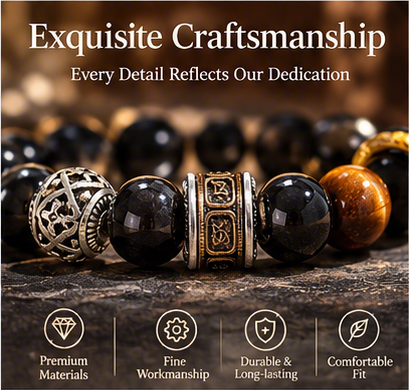 Six-Syllable True Word Obsidian Bracelet