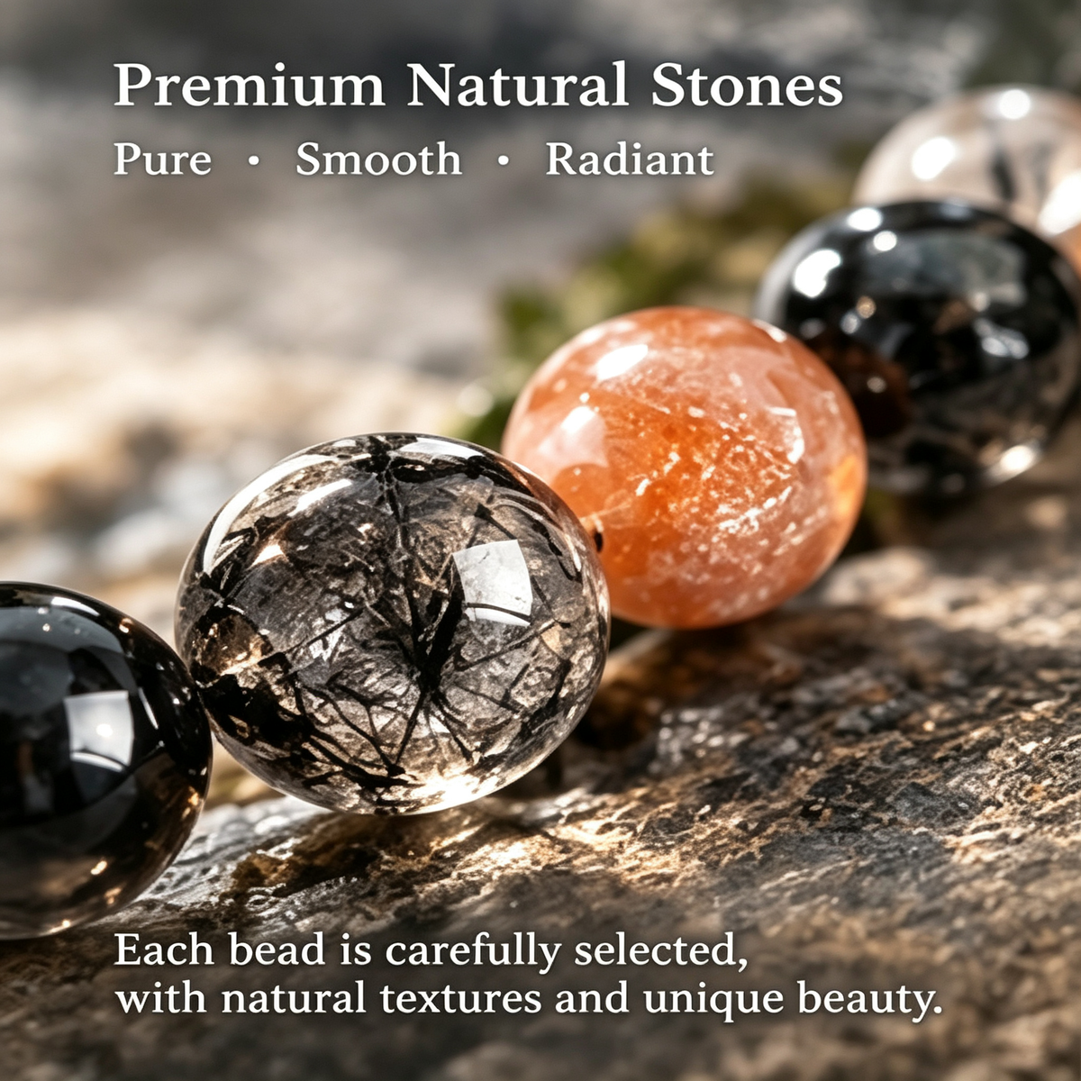 Five Elements Water Crystal Blessing Bracelet | Natural Obsidian & Black Tourmaline Feng Shui Jewelry