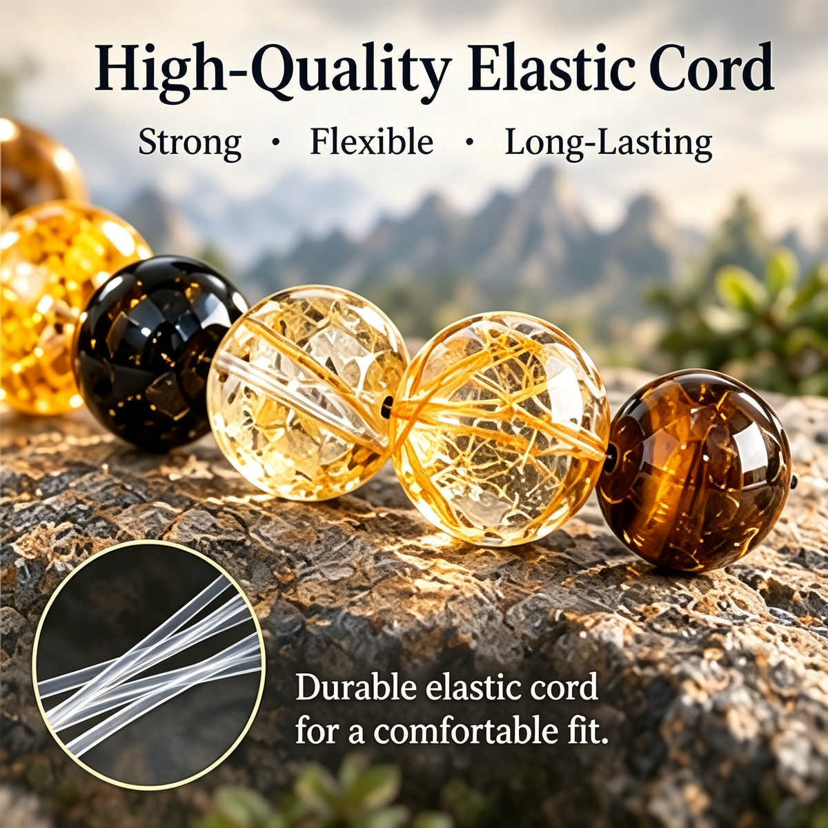 Five Elements Earth Crystal Wealth Bracelet | Natural Citrine Sunstone Feng Shui Jewelry
